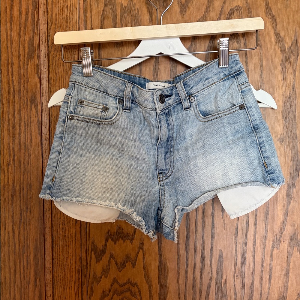 Talula Light Blue Jean Shorts